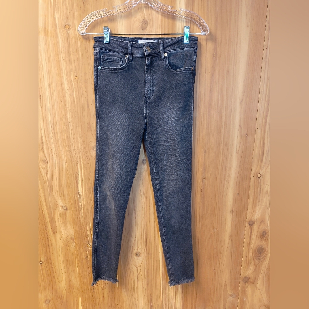 We The Free Gray Women's Cropped Skinny Jeans, Size 27